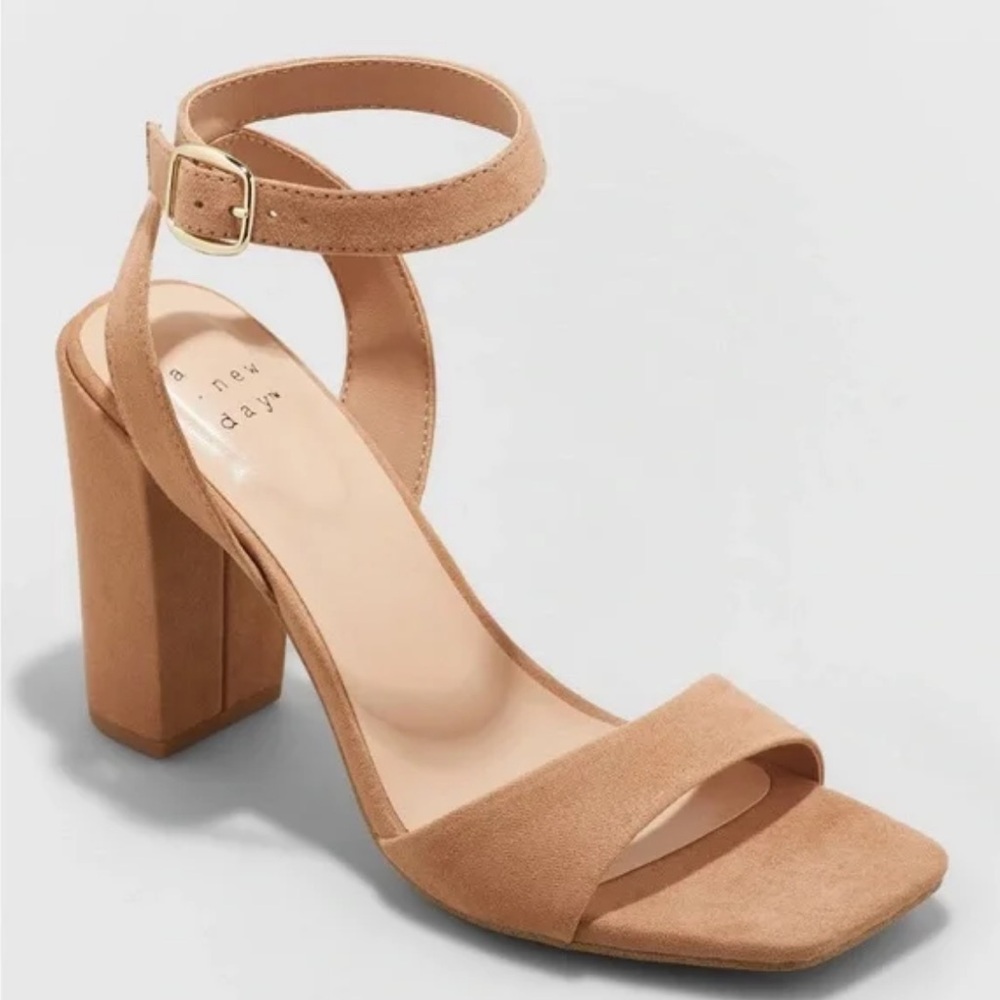 A New Day Women's Light Beige ADR05 Sal 4” High Heel Open Toe Sandals